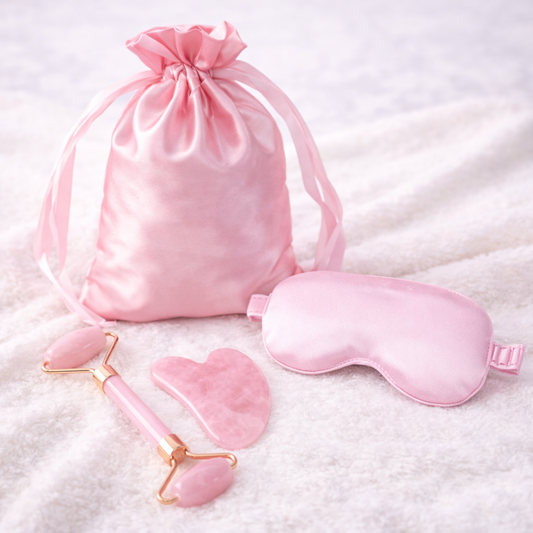 Spa & Beauty Ritual Gift Set – Sleep Mask, Facial Massager and Gift Bag | The Perfect Detail for Special Moments