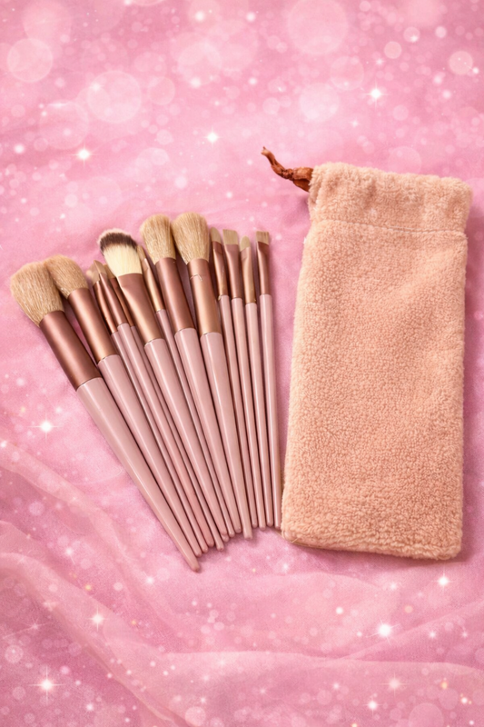 13-Piece Makeup Brush Set with Storage Bag