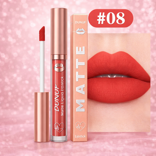 Matte Liquid Lipstick – Shade #08 | Long-Lasting Velvet Matte, Waterproof & Non-Stick