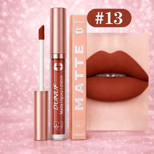 Matte Liquid Lipstick – Shade #13 Burnt Terracotta | Long-Lasting Velvet Matte, Waterproof & Non-Stick