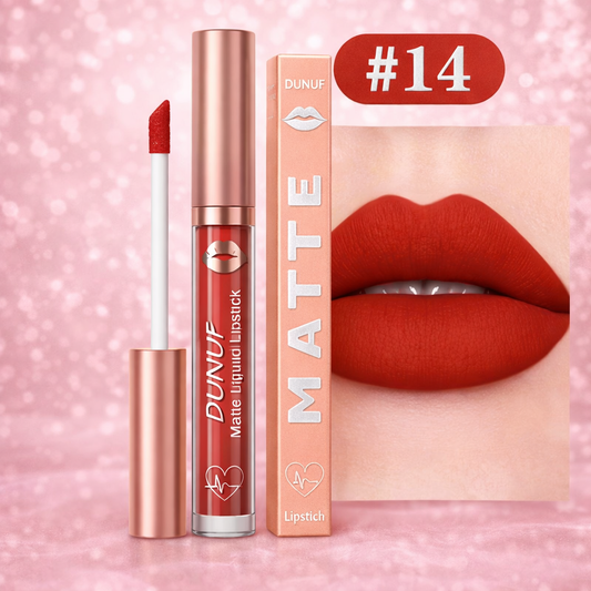 Matte Liquid Lipstick – Shade #14 Bright Red | Long-Lasting Velvet Matte, Waterproof & Non-Stick