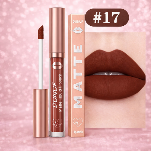 Matte Liquid Lipstick – Shade #17 Cocoa Brown | Long-Lasting Velvet Matte, Waterproof & Non-Stick