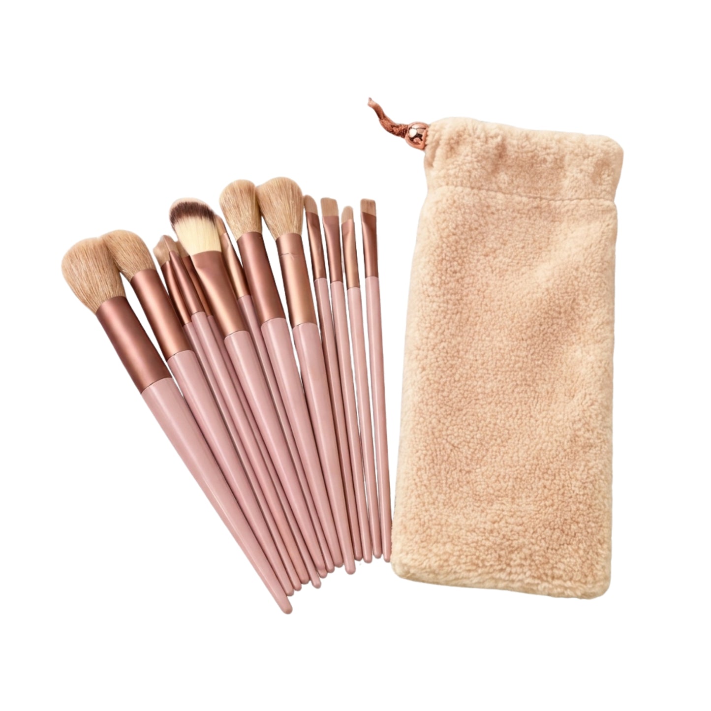 13-piece makeup brush set professional quality with storage bag UAE