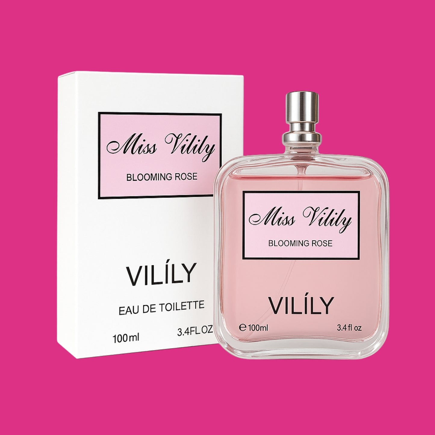 Miss Vilily Blooming Rose Eau de Toilette 100 ml – Floral Women’s Perfume | Vilíly